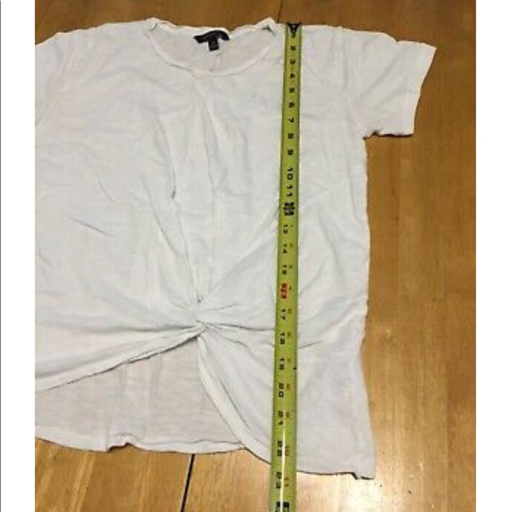 Banana Republic White Knit Tee T-shirt TOP Knot M - Picture 5 of 9